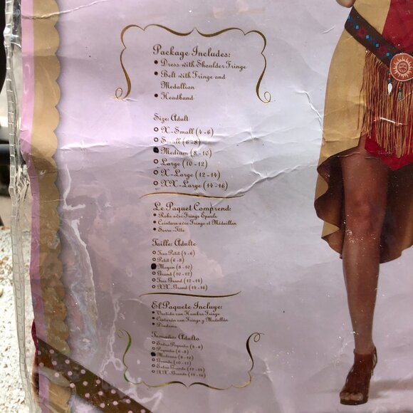 Leg Avenue Eye Candy Tribal Frontier Maiden Halloween Costume Women Size M - Picture 5 of 6